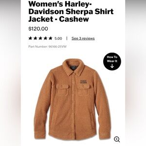 Limited Edition Harley Davidson Sherpa Shirt Jacket - Winter 2024